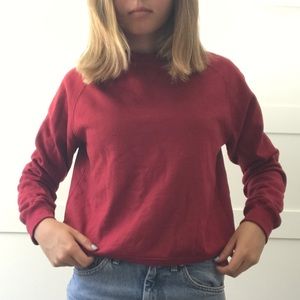brandy cropped crewneck